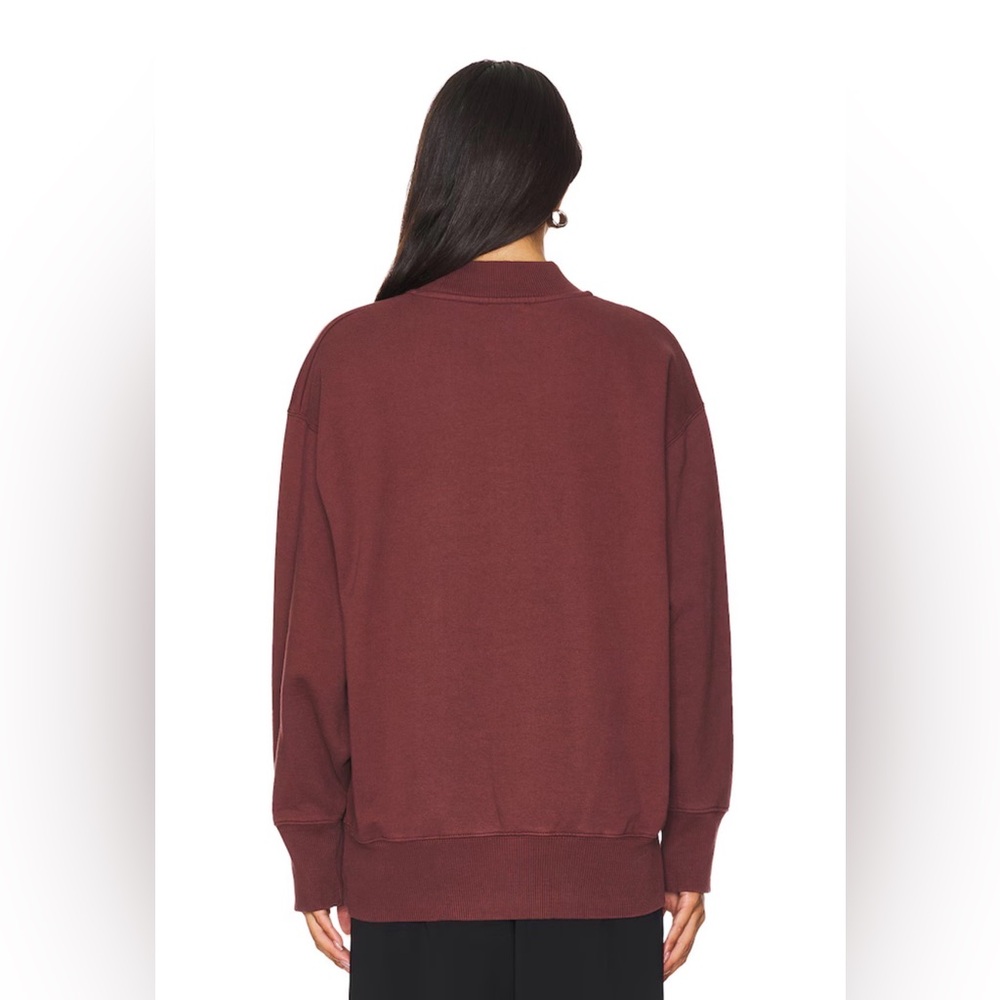 Anine Bing Bradie Sweatshirt in Deep Burgundy Sz L - Picture 11 of 11